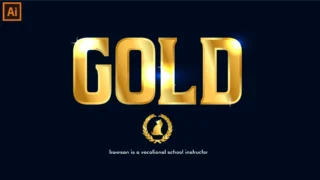 Illustratorでゴールドの文字を作ろう！TECK-TOPPA