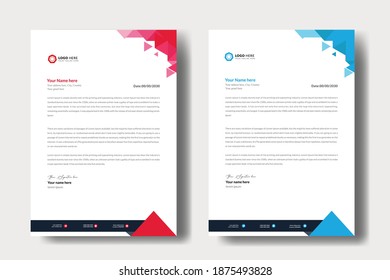 企業レターヘッドのテンプレートRenderforest