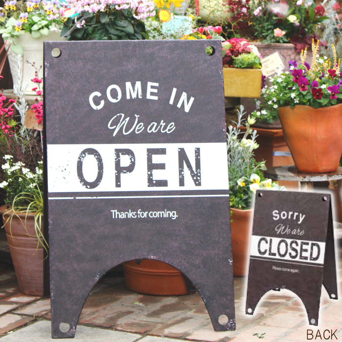 オープン クローズ 看板 OPEN CLOSED プレート おしゃれ アイアン カフェ お店 店舗 ショップスタイリッシュなアイアンサインプレート オープン クローズド OPEN CLOSED 看板 サイン プレート 回転式 卓上 おしゃれアンティーク アイアン カフェ 店舗 オープン