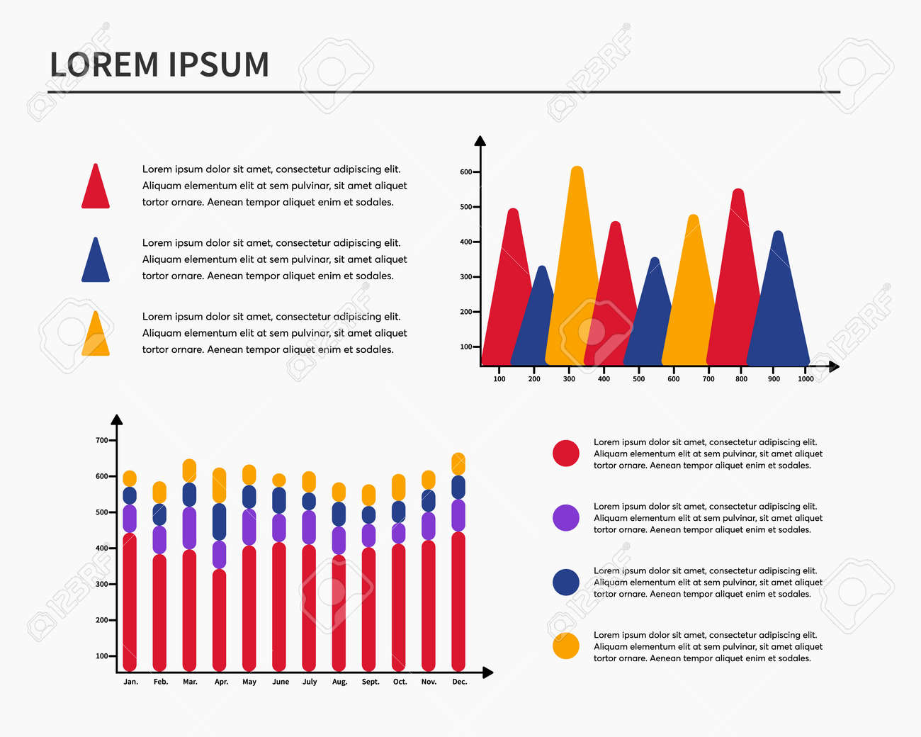 インフォ グラフィック グラフ デザイン要素の割合データの可視化のイラスト素材・ベクター Image 53555951