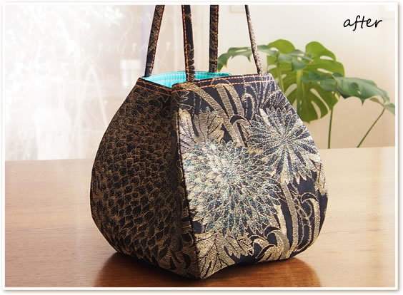 帯リメイク」名古屋帯➡️バッグ : 下関市川棚温泉 きものお手入れ処きもの伸裳