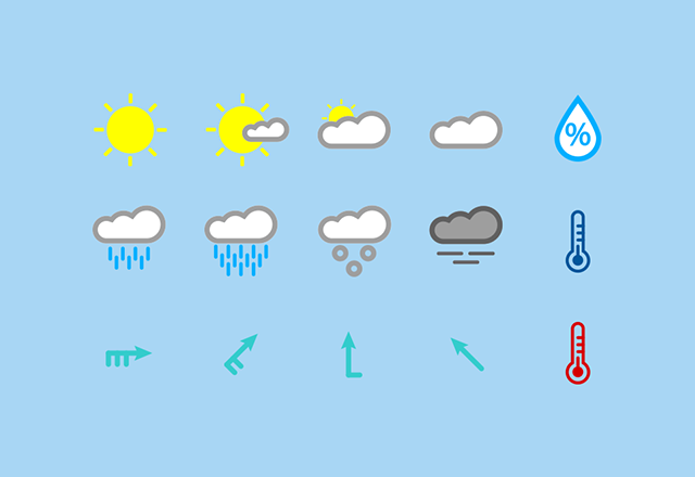 お天気マーク 天気アイコン の見方：オフィス・テレミートStudy : Office Thelemitcs