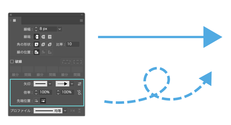 レインボーアート矢印イラスト・フリー素材なら「シンテリ」