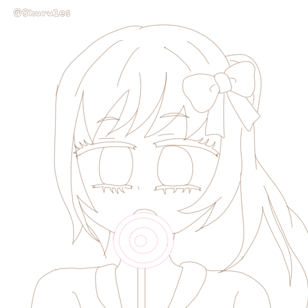 線画 ボブっ子 フリーアイコン - ibisPaint