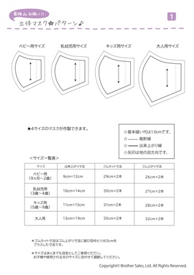 無料型紙あります 簡単立体布マスクを作りませんか？株式会社エスト