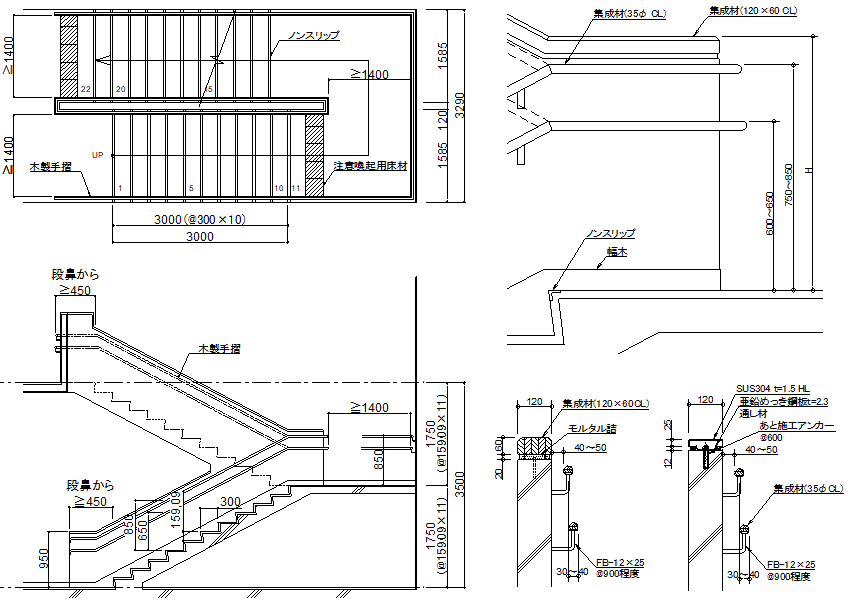 平面図上で階段の手摺りが途中までしか表示されない – GRAPHISOFTナレッジセンタ