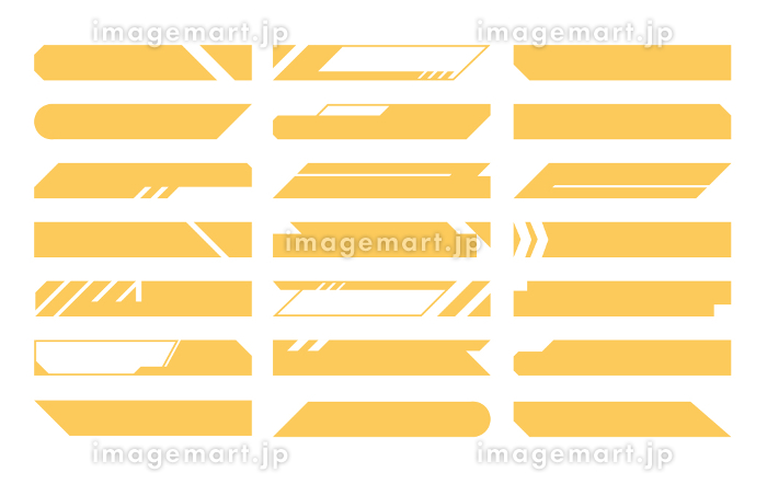 ポップなテロップフレームセット：イラスト無料