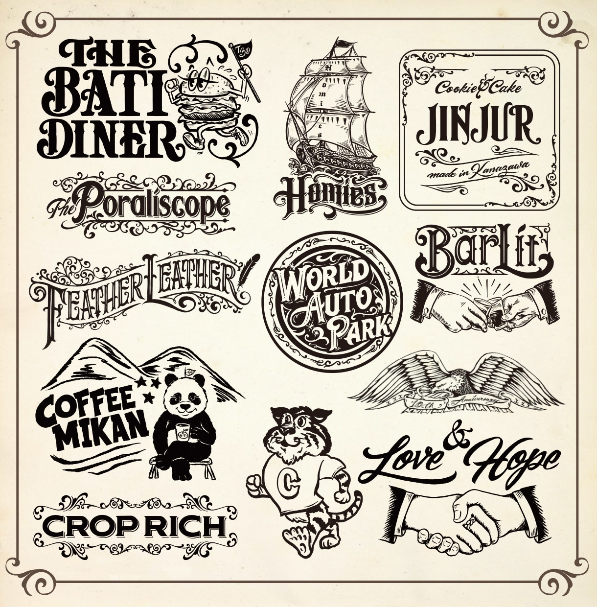 ネイティブアメリカンのアイコンロゴデザインPremiumベクトル素材