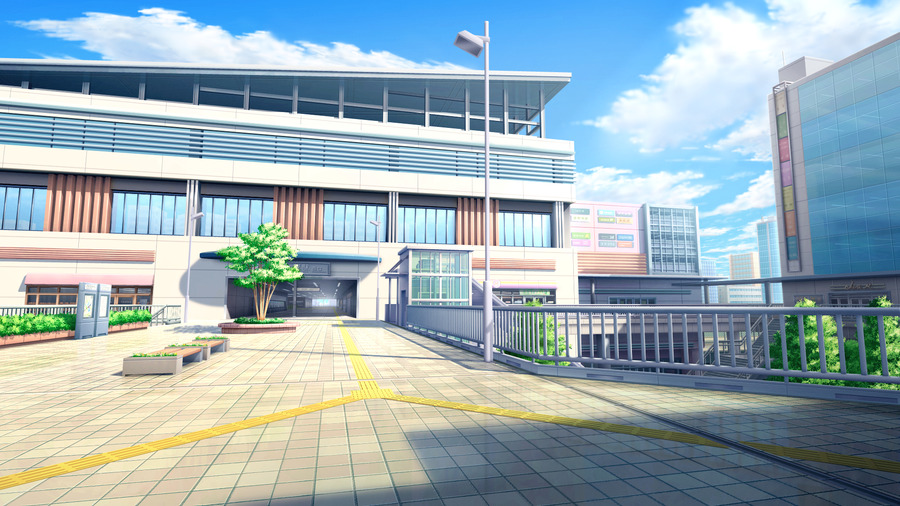 フリー素材 駅のホームにいる小学生女子のイラスト FREE ILLUSTRATIONS かわいい無料イラスト素材なら「ポンコツイラストクラブ」