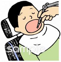 ピカピカ光る健康な白い歯の水彩イラスト水彩の挿し絵屋さん