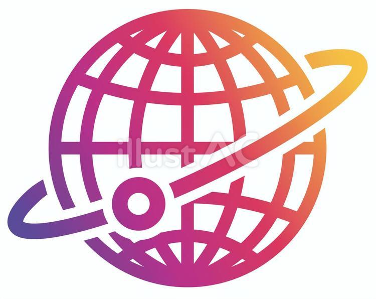 地球地球のアイコンを設定無料ベクトル素材