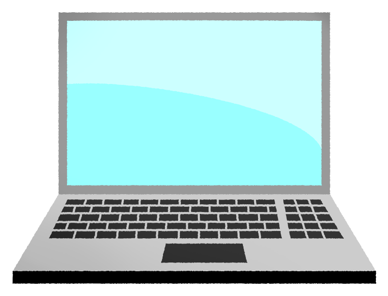 ノートパソコン シルバー のイラスト無料のフリー素材 イラストエイト