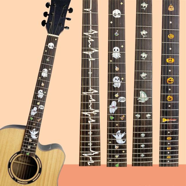 楽天市場 ギター指板フレットボードインレイステッカー パンプキン: モバイルアクセサリーパーツえぶり