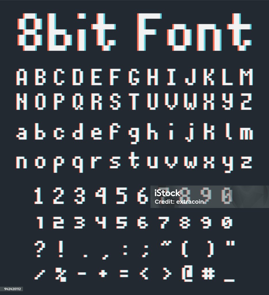 ピクセルフォント：数字と文字のデジタルフォントバンドル 9 個の .TTF ファイル- Etsy 日本