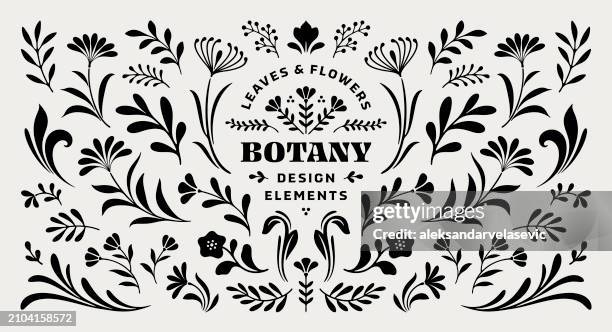 葉・草・木のイラスト・画像No.723『草花の装飾素材』 無料のフリー素材集 百花繚乱