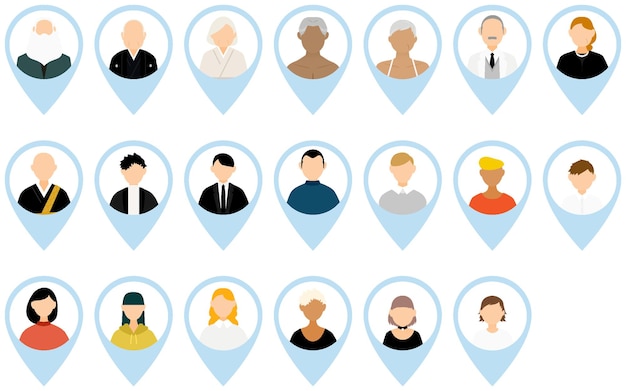 色・サイズが変えられるパワーポイント人物イラストアイコンPPTips.jp