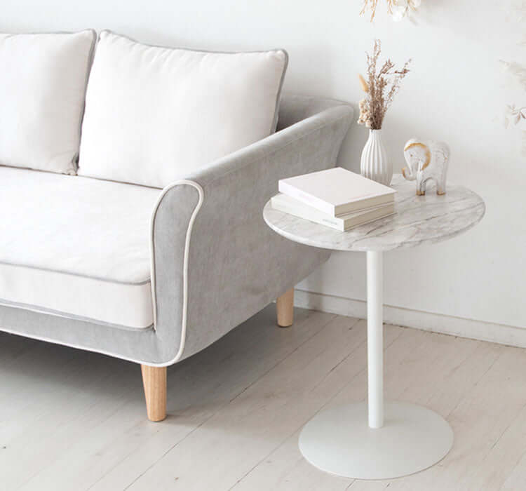 期間限定5%OFFクーポンローテーブル マーブル テーブル 天然木 センターテーブル 丸 アートストーン 直径60cm 高さ45cm NODUSノードゥス 大理石柄 ラウンド 円形 カフェテーブル サイドテーブル シンプル スタイリッシュ クール 北欧 おしゃれ リゾート 84100-通販