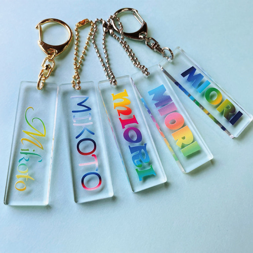 Amazon.co.jp: アンシャンテラボ アクリル グラデーションカラビナ ハート キーホルダー 1個 : ファッション