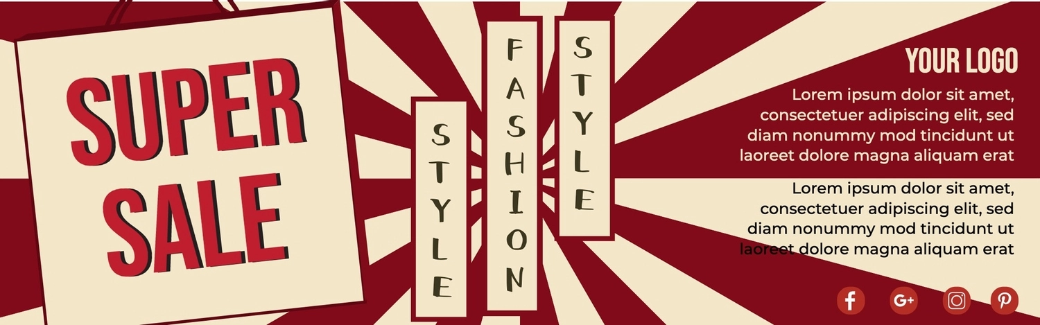 スーパーセールバナーデザインテンプレート無料デザインテンプレート