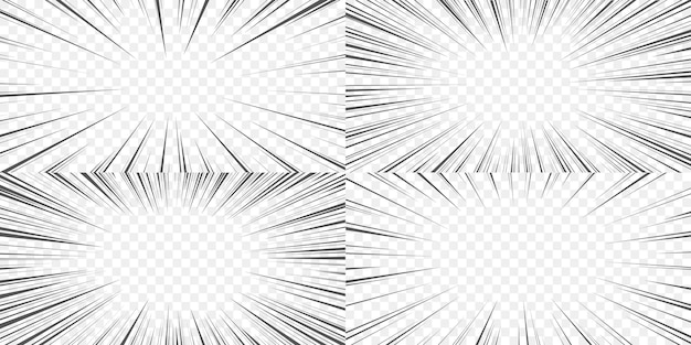 カラフルな集中線、マンガ線 透過背景 のイラスト素材78382461- PIXTA