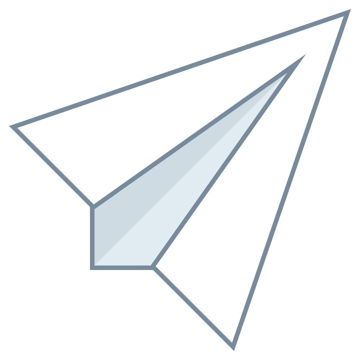 紙飛行機のアイコン 送信マーク ：イラスト無料