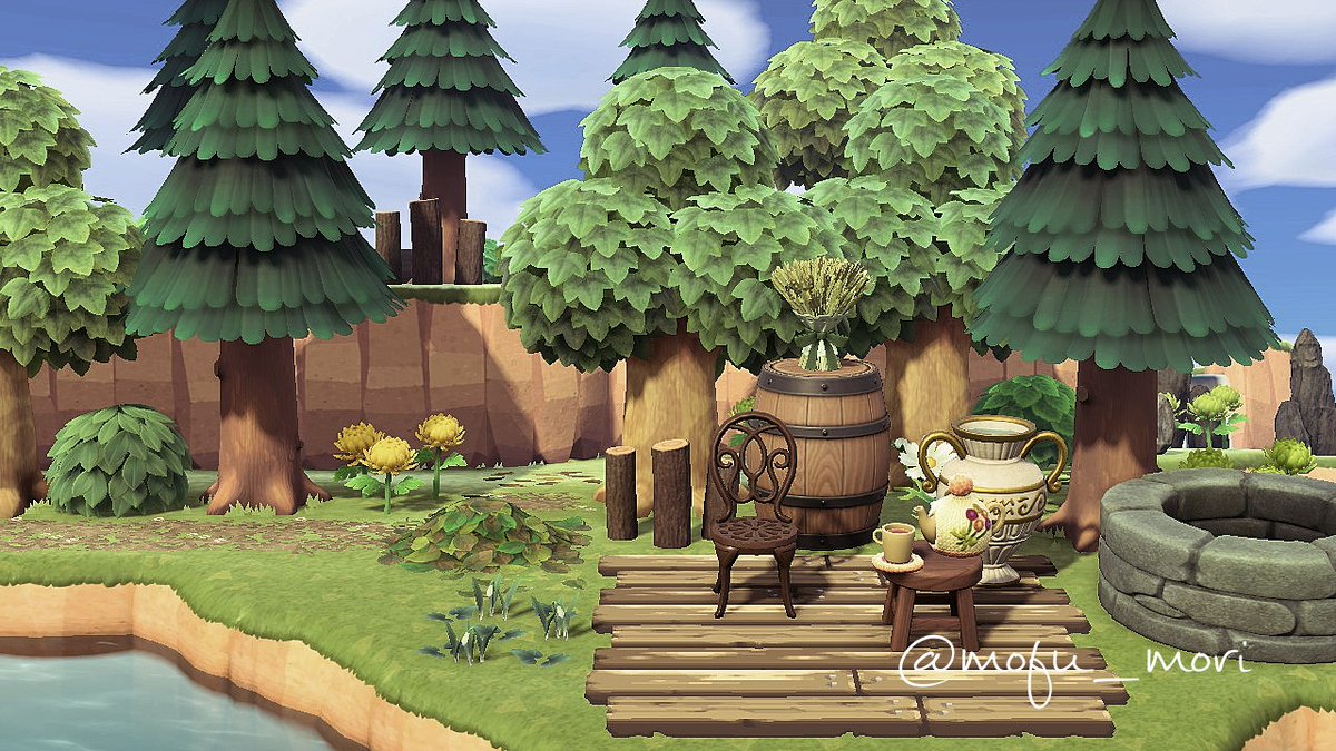 あつ森 省スペースでも奥行きのある池エリアをつくるエリア同士を繋げる 旅する島クリエイト