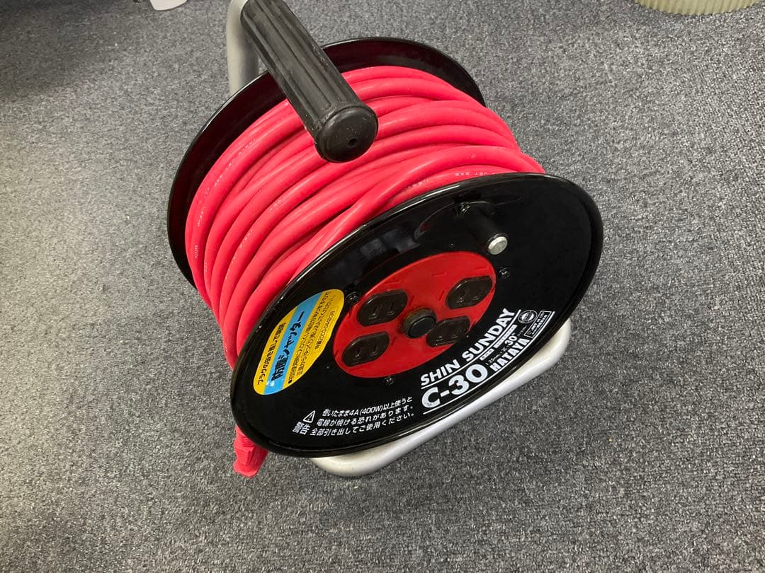 SHIN SUNDAY C-30 赤 延長コードリール トクサンデーリール 単相100V20M D20S ハタヤ