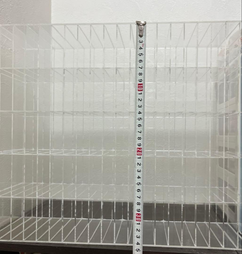 アクリル製コピック収納スタンド 90仕切 無印良品「アクリルコレクションスタンド引き扉付き・小」