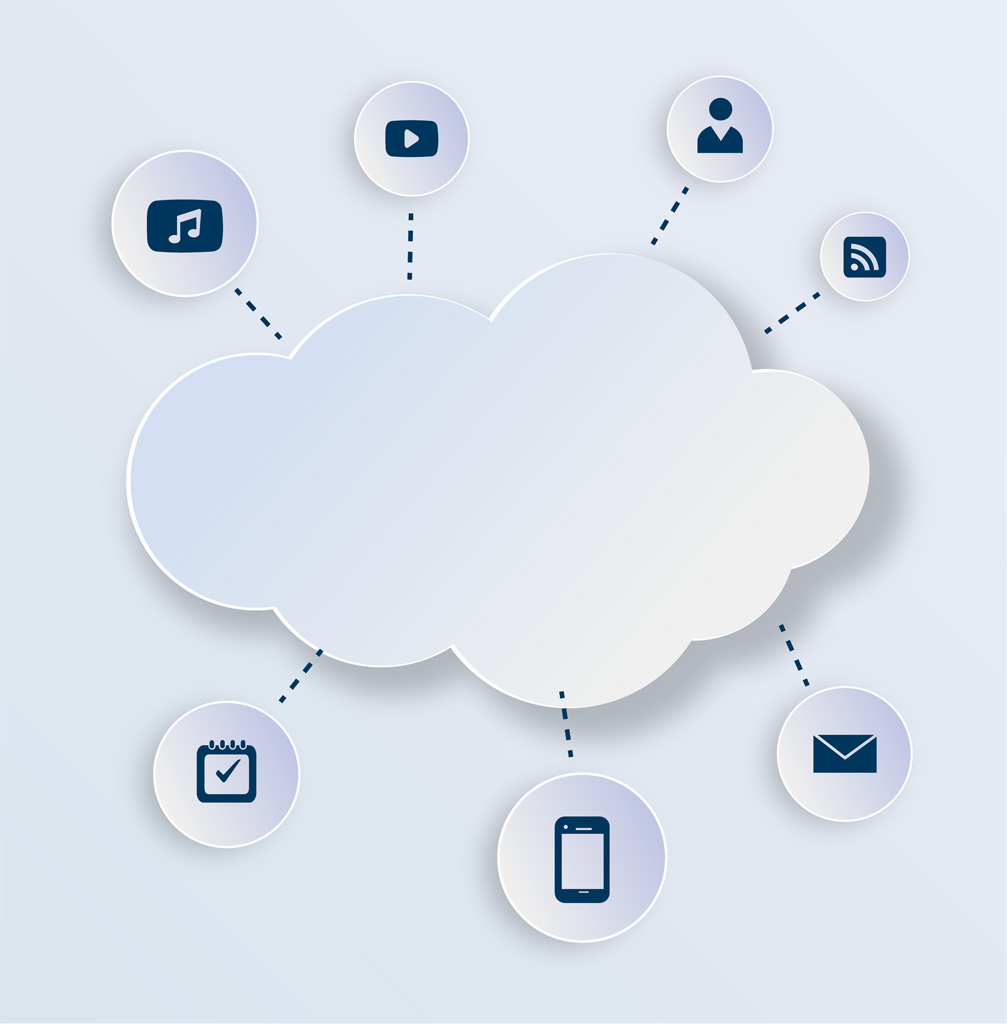 クラウドマークイラストのフリー素材イラストイメージ