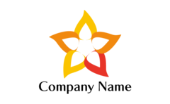 炎・火がテーマのロゴ：0734ロゴマークガーデンBASE店ロゴデザイン販売とブランディングの専門サイト