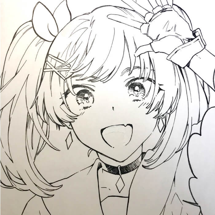デジタルイラスト初心者 ペン入れのコツ。線画の質を上げる小技。 - あおいのお絵かき帳