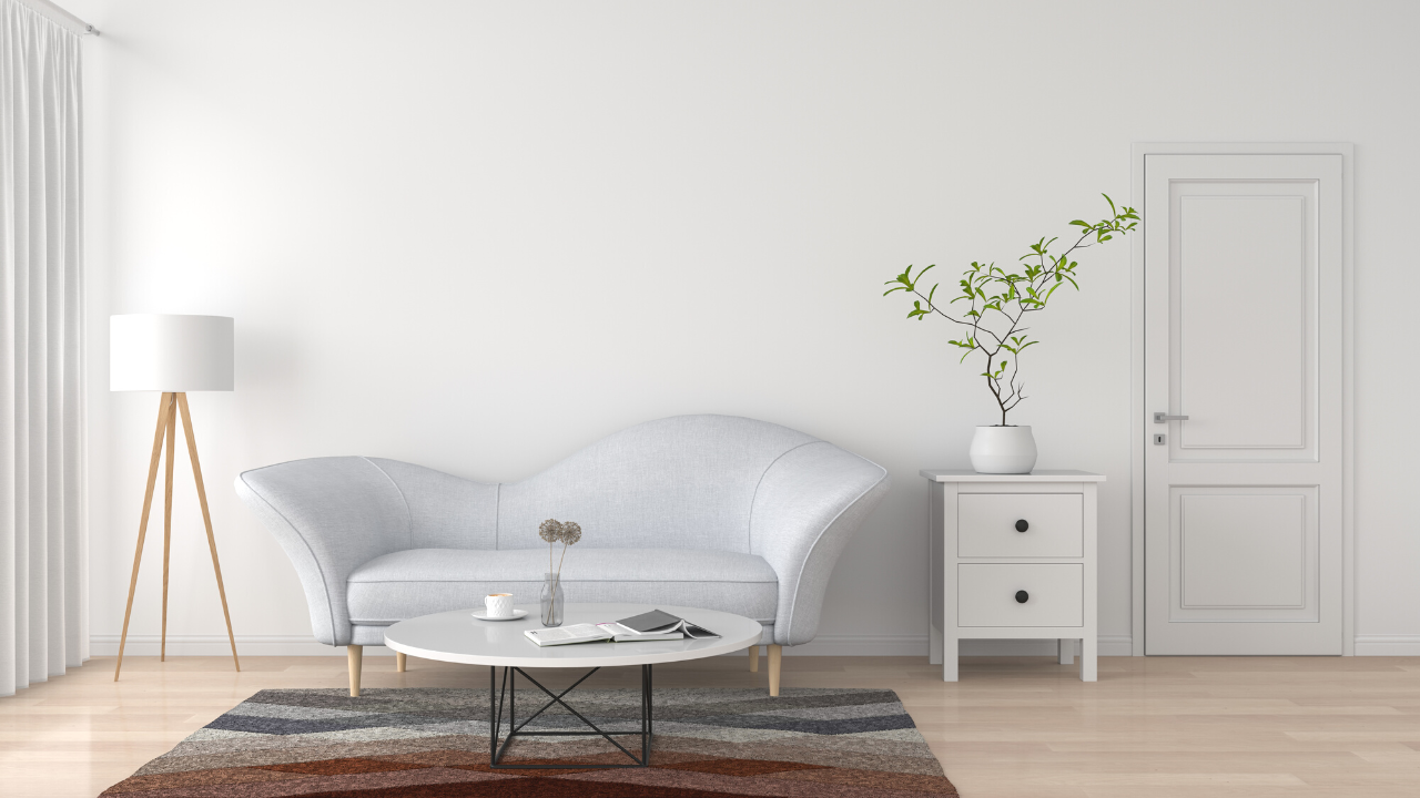 ガラス窓と壁に近い白い部屋の Pc パソコン画面と背景インテリア ビジネス オフィス作業スペースをぼかし -からっぽのストックフォトや画像を多数ご用意 - iStock