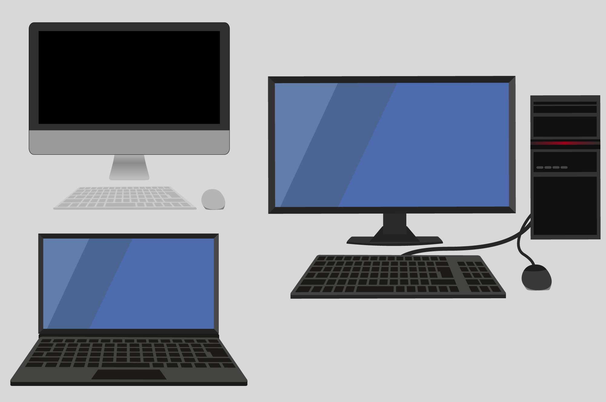 パソコン周辺機器の無料アイコンセット商用可のイラスト素材集 – フリー素材BEZYBOX