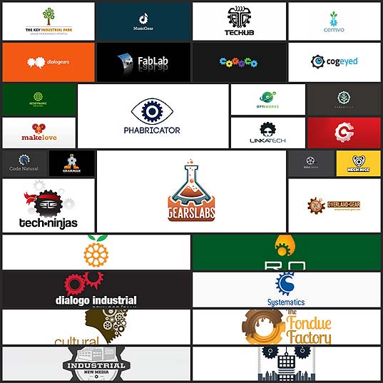 歯車を細かく分かれたのロゴNO.1709 _LogoHome