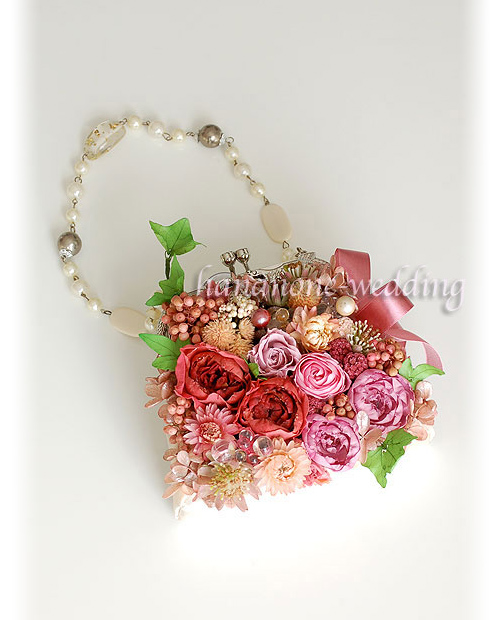 ウェディングブーケ バッグ型 ブーケ アートフラワー工房 すとろべりー 通販 9611648Creema クリーマ