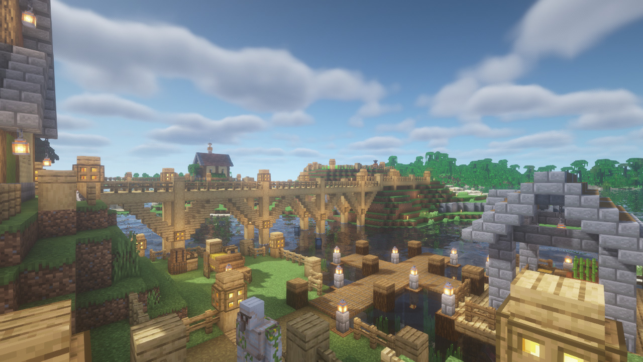 村にツリーハウス建築第一弾！ 48 おじクラ – マインクラフトPE