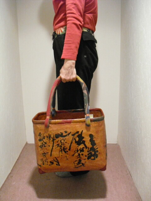 一閑張りバッグキット・作り方レシピ付き 手提げイッカン張りバッグ