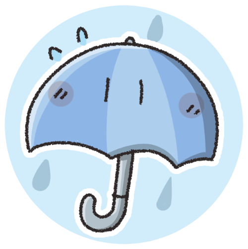 アイコン雨マーク：イラスト無料