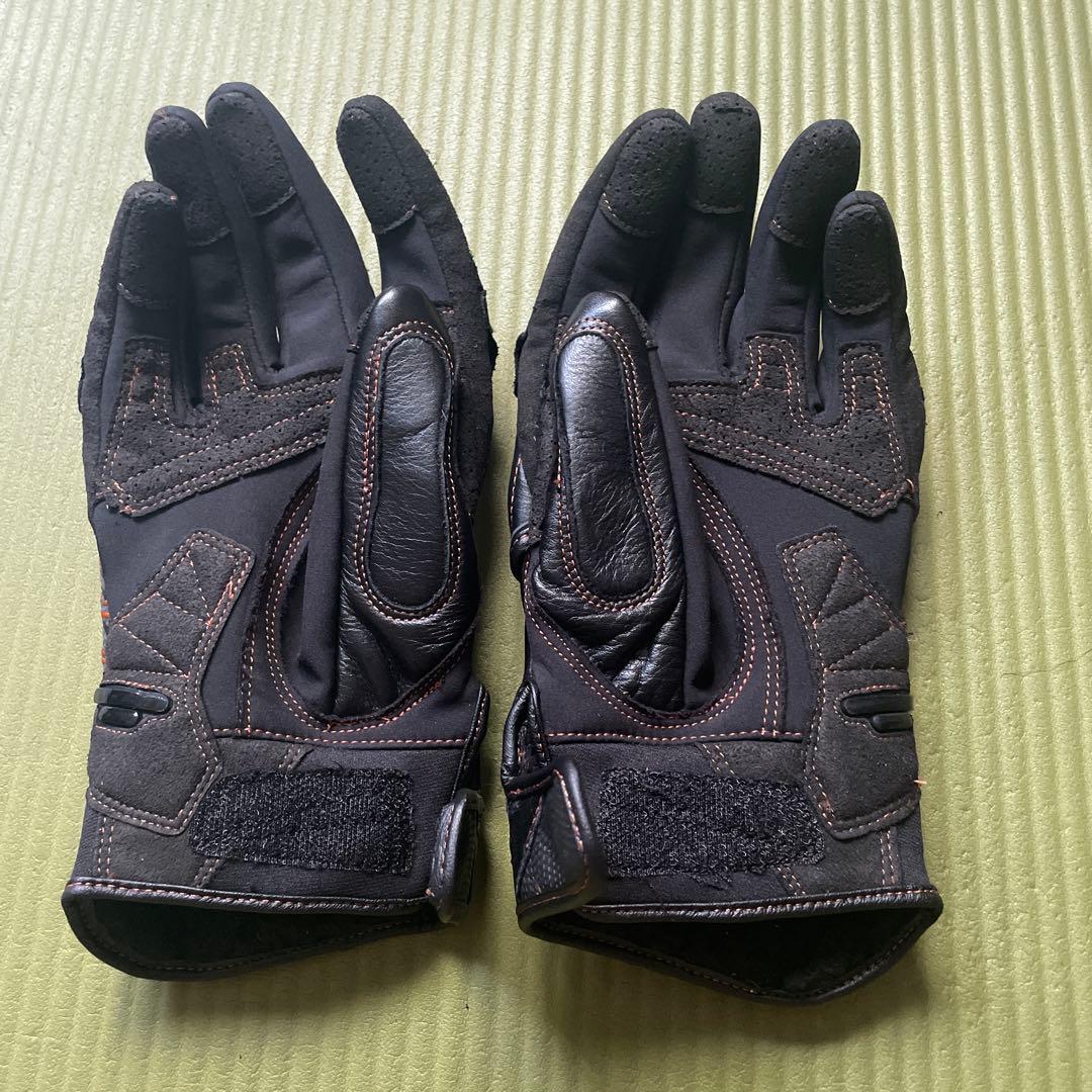 在庫処分価格 バイク用グローブ 手袋 HYOD 黒 オレンジ Lサイズ ① HYOD グローブ」の