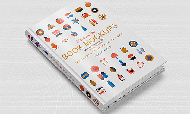 灰色の背景に、空白の本をモックアップします。の写真素材・画像素材 Image 75687203