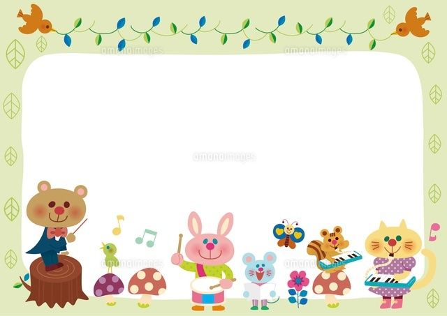 春のイラスト飾り枠・ライン無料イラスト素材