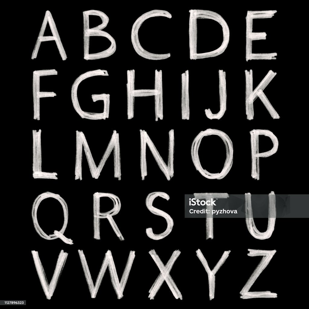 フリー素材筆で描かれた英語フリーフォント。荒々しいタッチが迫力のある雰囲気