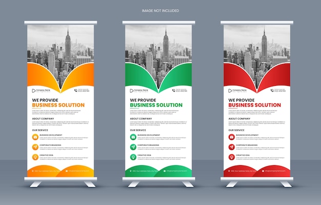 ロールアップバナースタンド。空白のテンプレートのモックアップ。展示スタンドのロールアップバナー、バナーテンプレート、プレゼンテーション、ベクター、イラスト- Etsy 日本