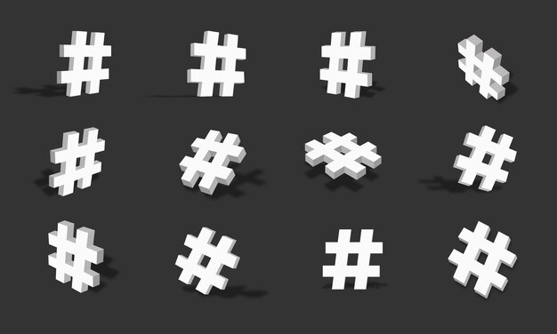 ハッシュタグ アイコン、ロゴ、シンボル – 無料ダウンロード PNG、SVG