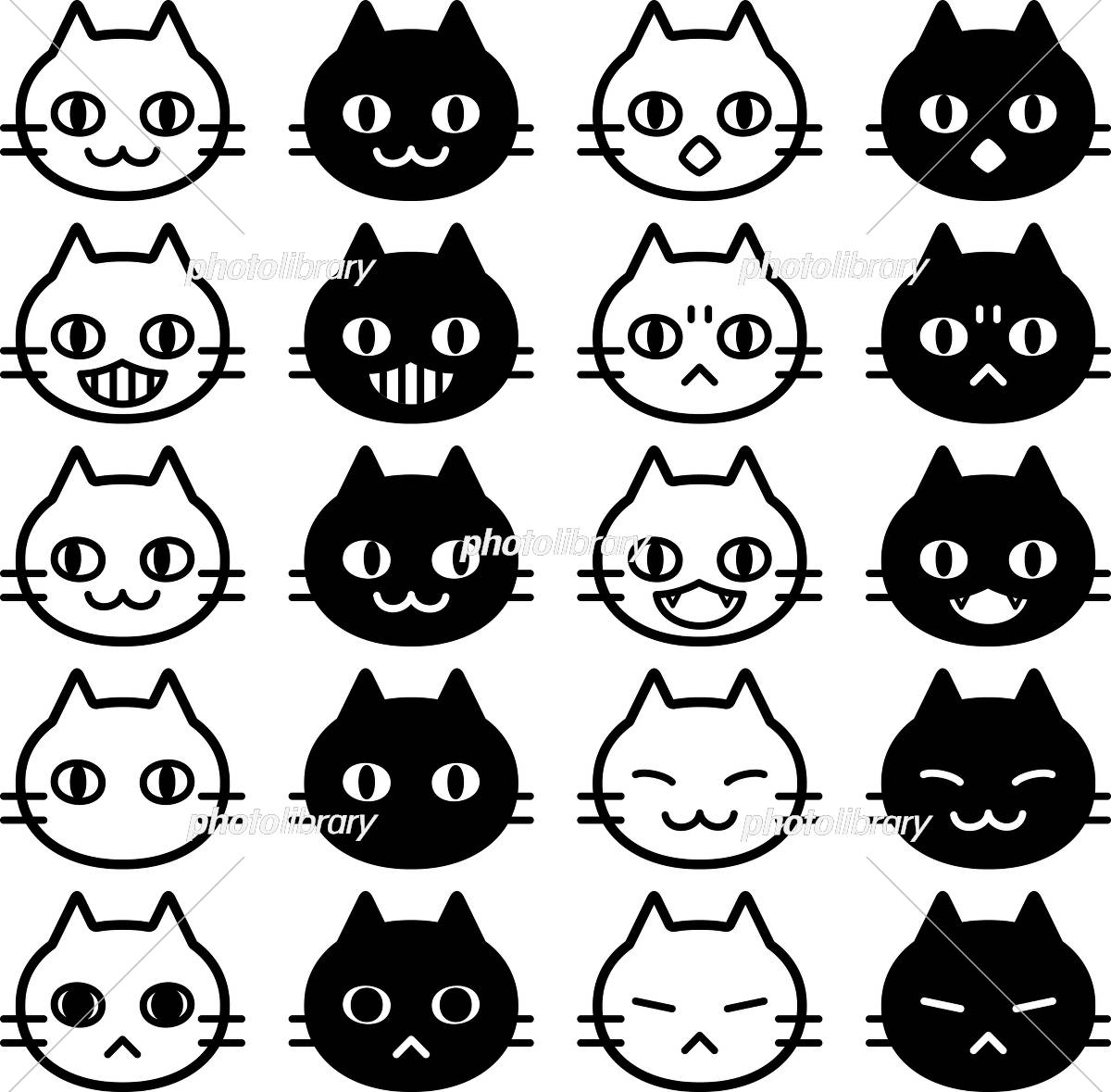 黒猫のアイコンSNSアイコンやTRPGのKPコマなどに キャラクター つなぐ