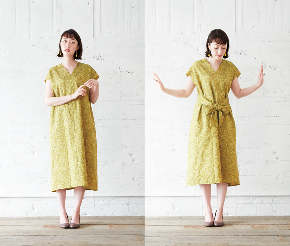 型紙なしで作れる 子供のフリルそでワンピースの作り方 80～130㎝えりぐりゴムで着脱簡単