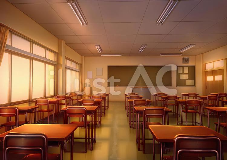 フリー素材 教室の背景イラスト