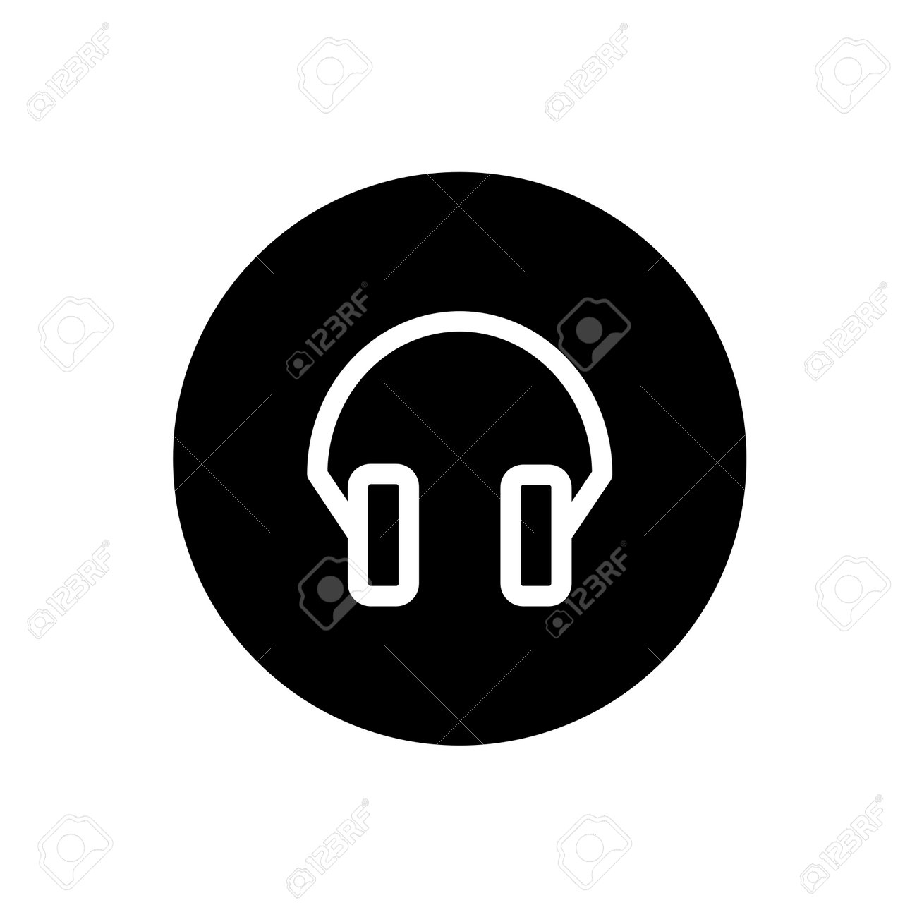 黒系２色のイヤホンアイコンイラスト - No: 24509213無料イラスト・フリー素材なら「イラストAC」