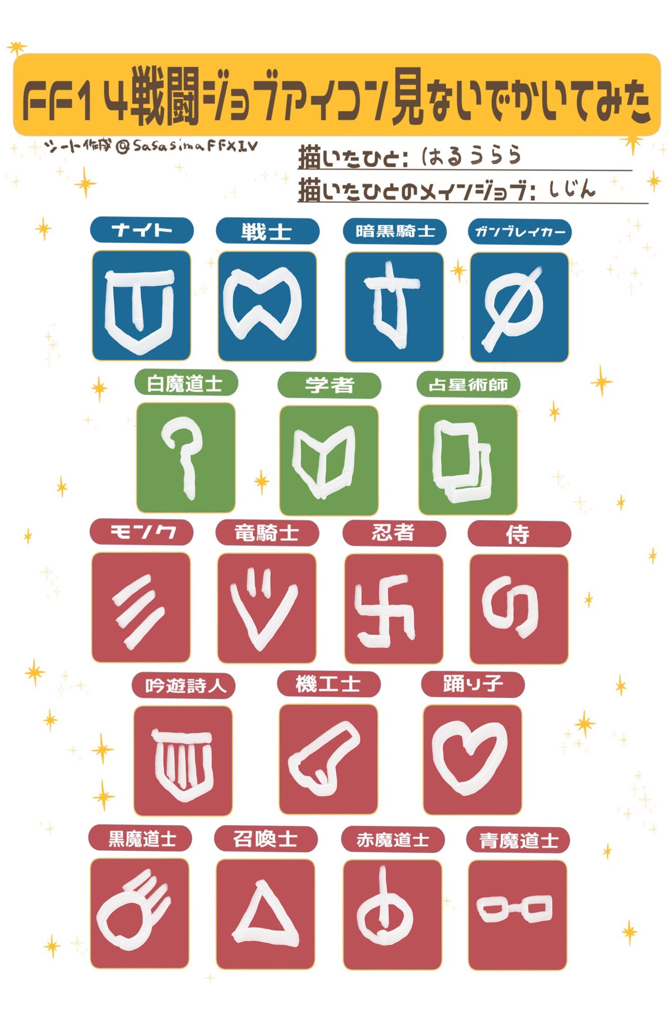 Geneva Shoreline 日記「PvPアイコン一覧 忍者 ~7.05 」FINAL FANTASY XIV, The Lodestone