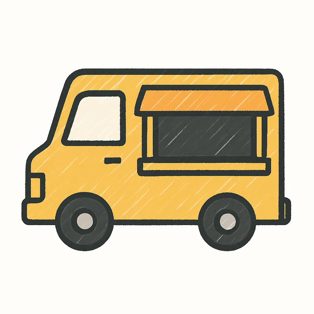 シンプルでかわいいキッチンカーのイラスト素材275890623 毎月1点無料 フリー のストックフォト イメージマート